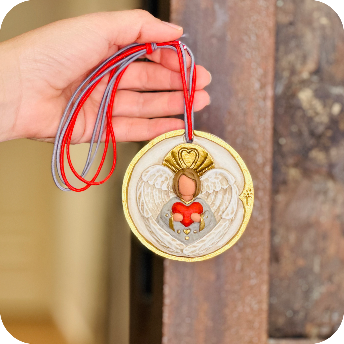 Ángel del Amor Corazón Rojo