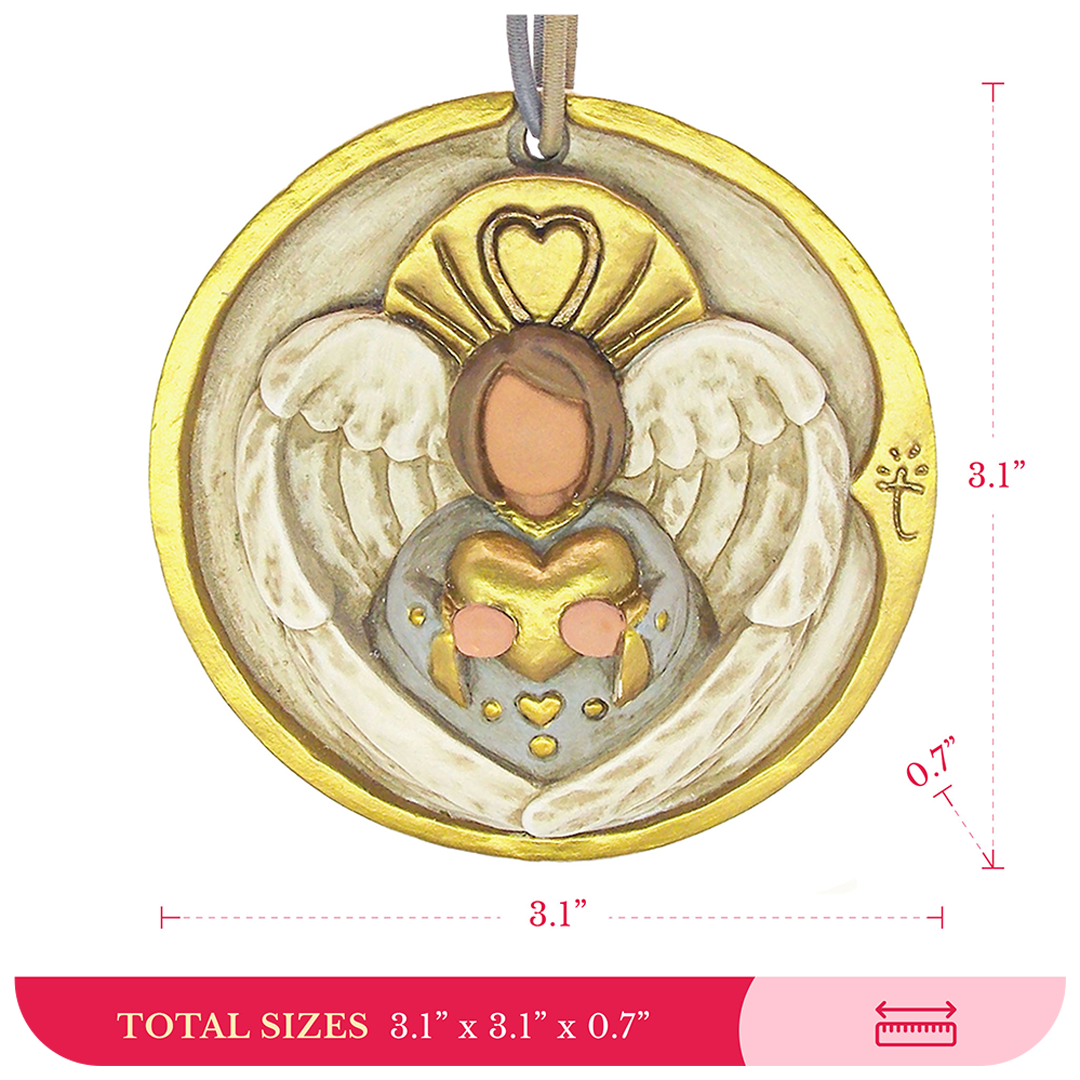 Ángel del Amor Corazón Dorado